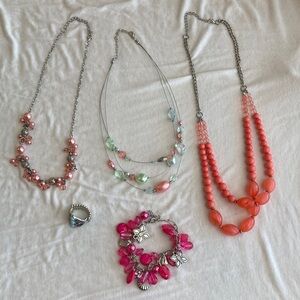 Colorful Necklace and Bracelet Set